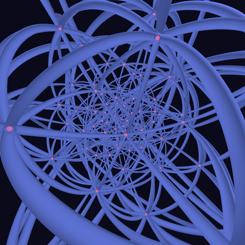 600-cell hexacosichoron - 600 tetrahedral cells with 720 edges