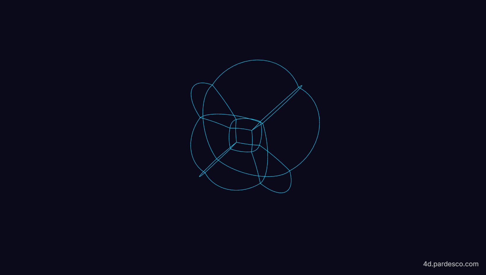 Tesseract 4D hypercube